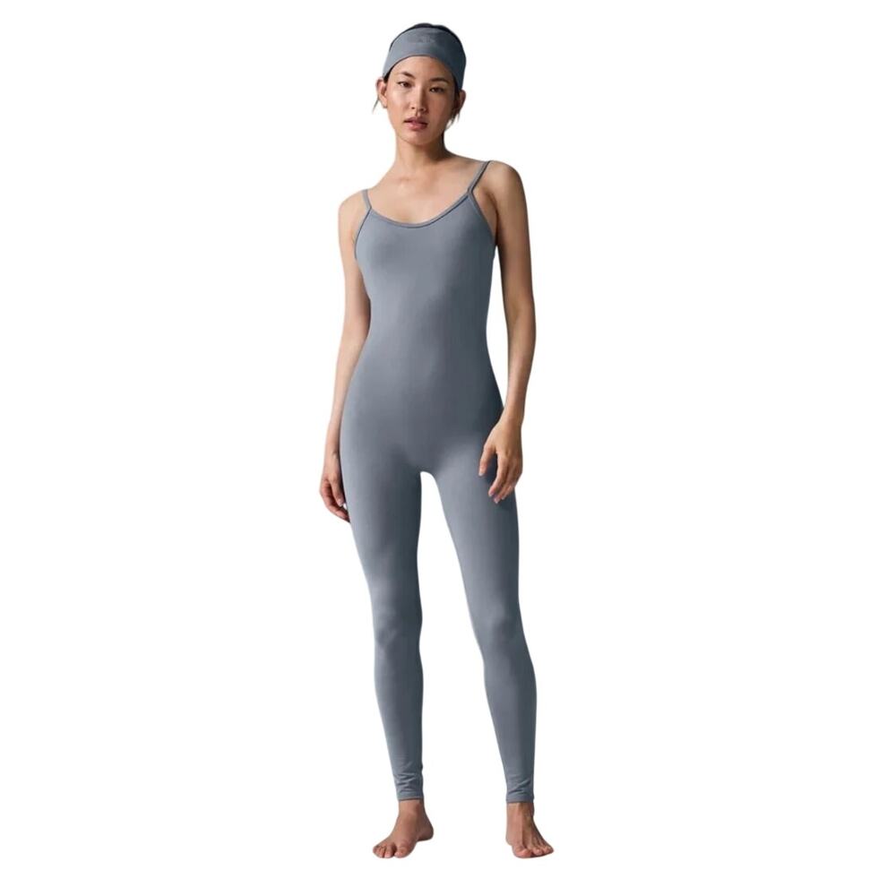 Alo Yoga Airbrush One And Done Onesie Gray Size Small